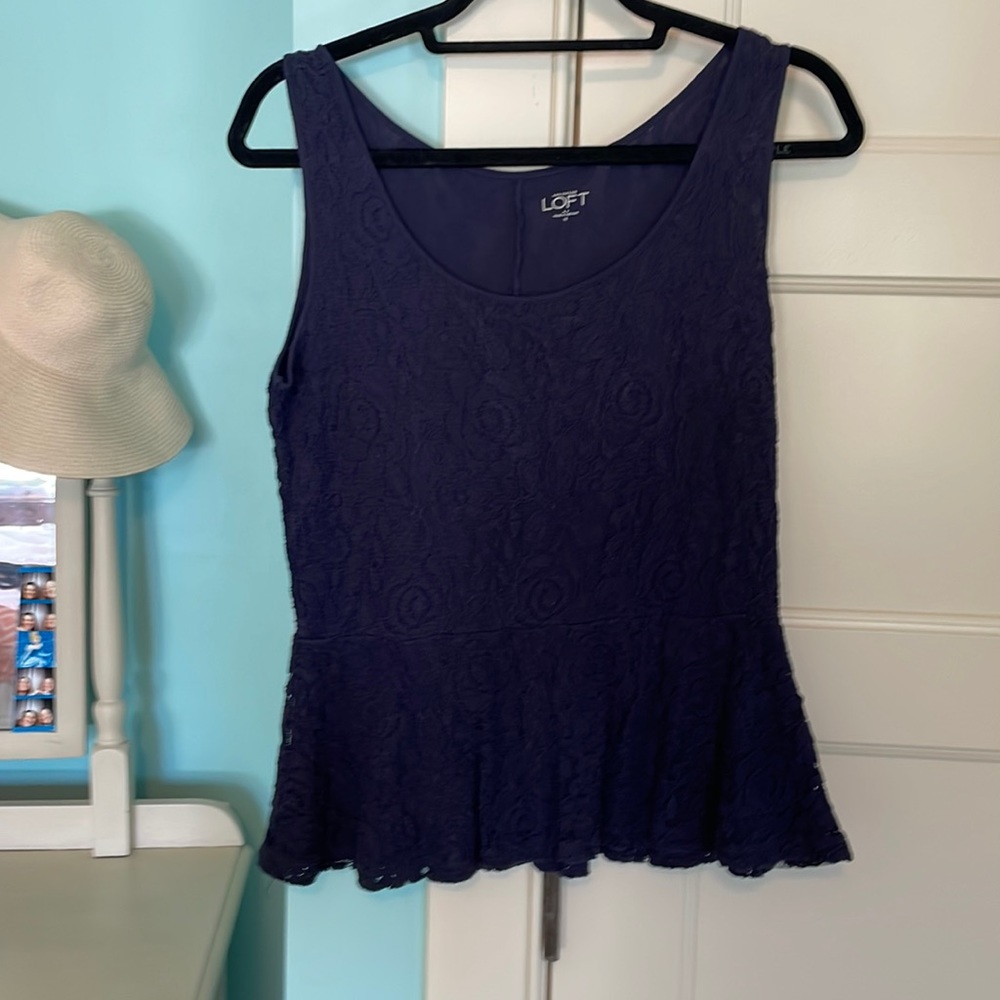 Loft Navy Top